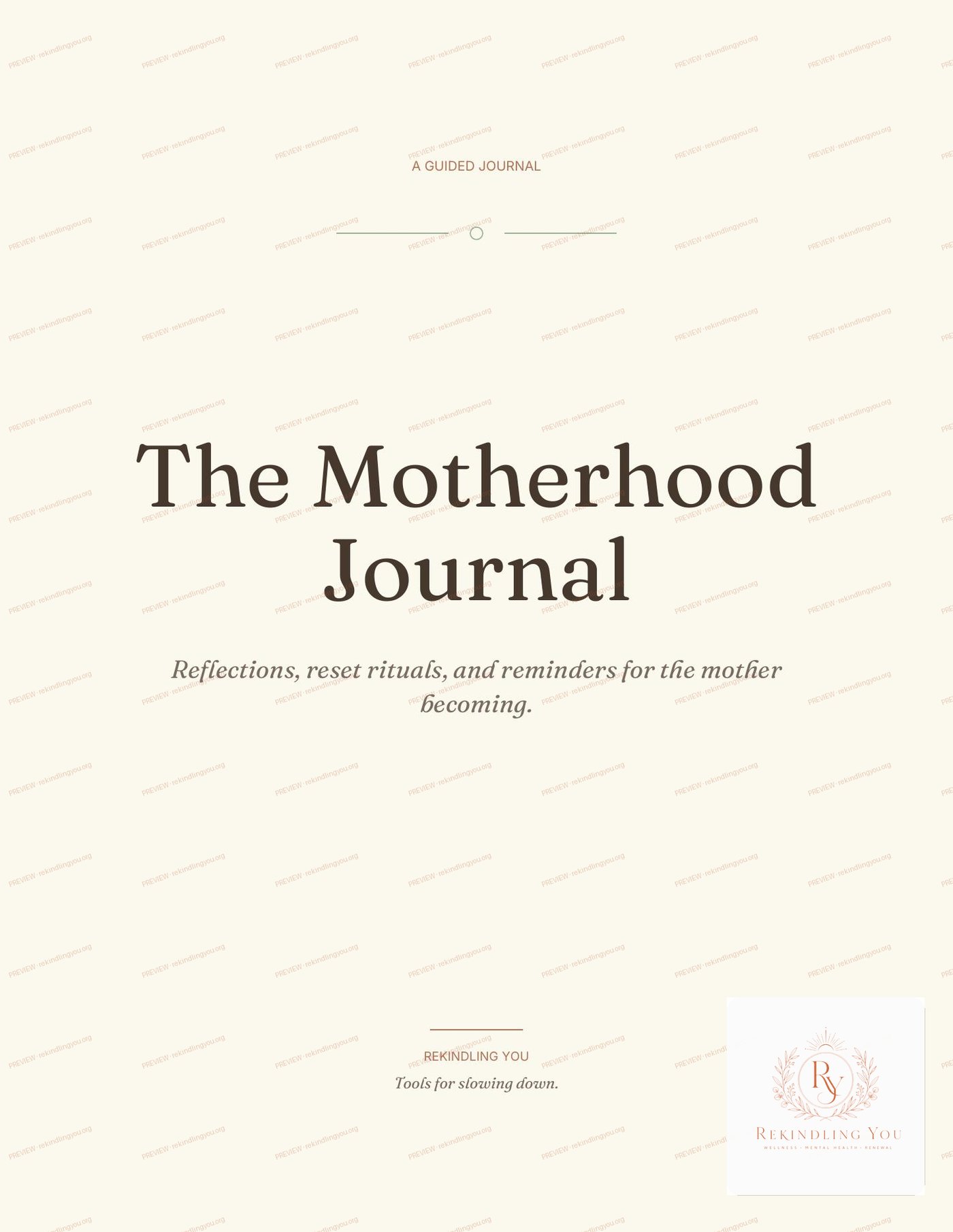 The Motherhood Journal cover preview